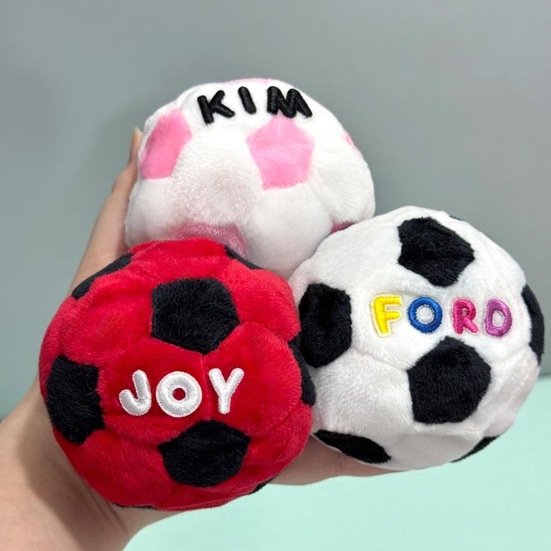 Hacky Sack Footbag Soft Plush Soccer Juggling Ball, Customized name Hand Sewing Hacky Sack Footbag, Outdoor Team Activity Kick Sack image 1