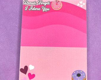 Valentines Day Donut Notepad