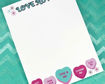 Valentines Love Notes Notepad