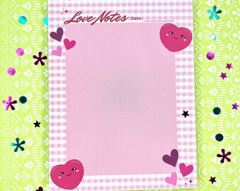 Pink Love Notes Notepad