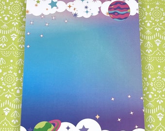 Neon Planets Notepad