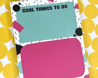 80s Cool things to do Notepad