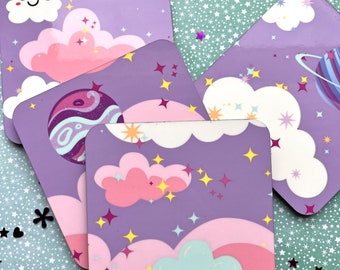 Purple Pastel Clouds Coasters