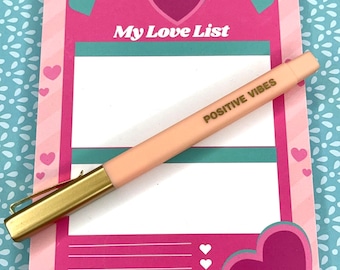 My Love List Valentines Notepad