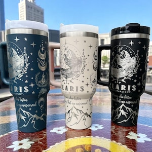 Velaris ACOTAR Engraved 40oz Tumbler: City of Starlight Travel Cup