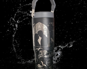 Throne of Glass Inspired Travel Mug – 30oz Engraved Stainless Steel Tumbler