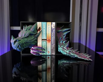 Dragon Book Nook Insert: Fantasy Bookshelf Decor Acotar Saphira Horntail Gothic Gift
