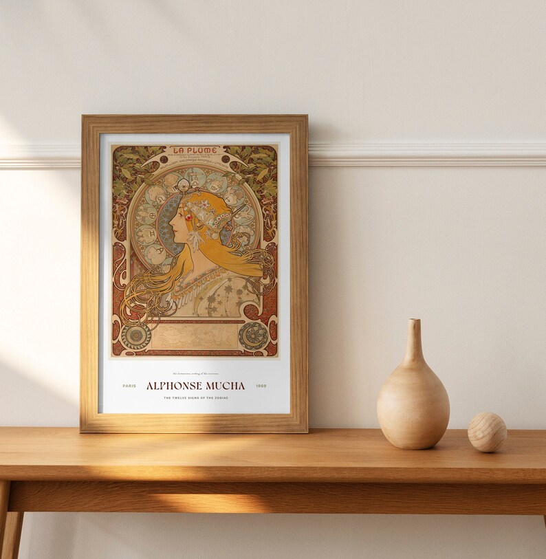 Mucha Signs Alphonse Mucha - Zodiac Framable Print • Various Sizes for Your Space ...