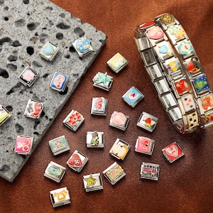 Add-on Charms for Italian Bracelet - Custom Silver Italian Charms, Gift for Her, Vintage Jewelry