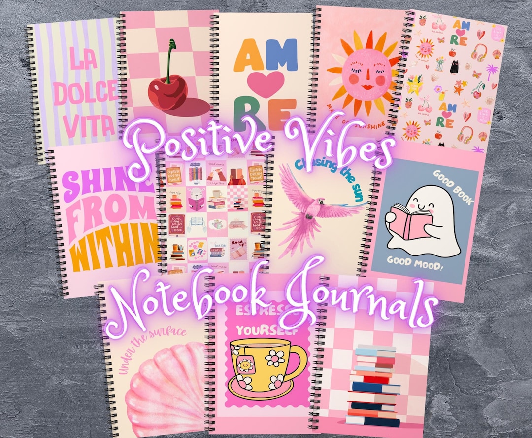 Positivity Spiral Notebook Cute Ruled Line Journal Book Club Gift ...