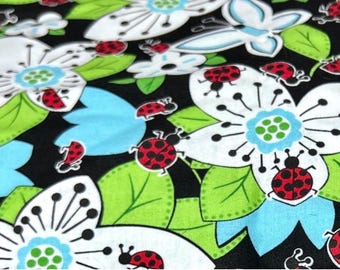 Ladybug cotton fabric: 3yds continuous  Ladybug Ladybug from Exclusively Quilters