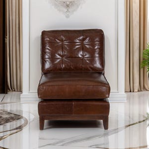 Leather Sofa Chair Home Furniture - Mango Wooden Arlington Armchair Handmade Furniture - Leather Chair for Living Room
