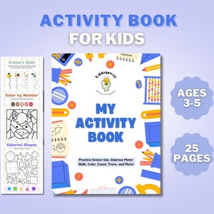My Activity Book: A Fun & Educational Printable Activity Book for Kids. Set of 25 Downloadable Pages. PDF for Home Printing.