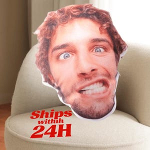 Personalized 3D Shaped Pillow from Photo, Custom Photo Throw Pillow, Funny Ugly Face Pillow, Graduation Gift, Mother’s Day Gift