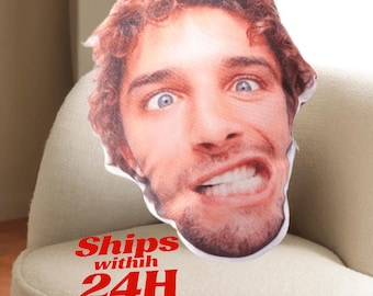 Personalized 3D Shaped Pillow from Photo, Custom Photo Throw Pillow, Funny Ugly Face Pillow, Graduation Gift, Mother’s Day Gift
