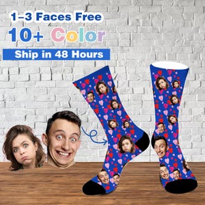 Personalized Face Socks from Photo, Custom Photo Socks with Face, Funny Photo Socks, Face on Socks, Funny Couple Gift, Gift for Boyfriend