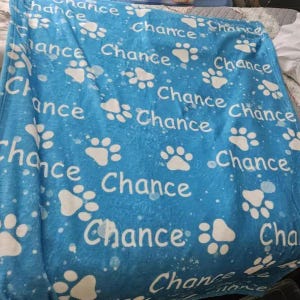 Couverture personnalisée avec nom d'animal de compagnie pour chien/chat, couverture personnalisée avec nom d'animal de compagnie, couverture commémorative d'animal de compagnie, cadeau de Pâques pour les amoureux des animaux de compagnie, cadeau de perte d'animal de compagnie image 8