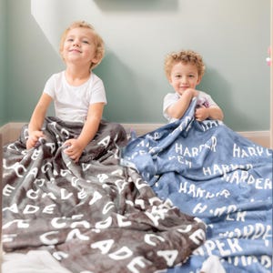 Personalized Kid Name Blanket, Custom Baby Name Blanket, Toddler Blanket, Baby Blanket, Monogram Blanket, Baby Shower Gift, New Mom Gift