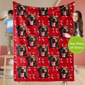 Personalized Pet Memorial Blanket with Photo, Custom Pet Photo Blanket, Dog Photo Blanket, Cat Blanket, Pet Lover Gift, Pet Loss Gift