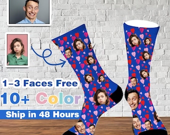 Custom Face Socks from Photo, Personalized Photo Socks with Face, Funny Picture Socks, Face on Socks, Funny Couple Gift, Boyfriend Gift