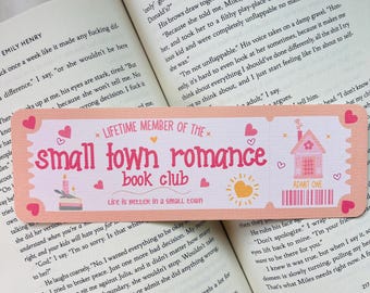 Marcador de Ingressos para o Clube do Livro de Romance de Cidade Pequena | Romance | Livresco | Feminino | Feminino