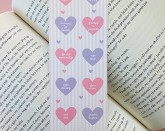 Romance Tropes Bookmark | Romance | Bookish | Valentine | Girlie | Girly