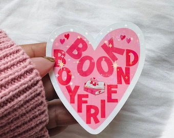 Book Boyfriend Heart Sticker | Valentine | Fictional Men | Bookish | Romance