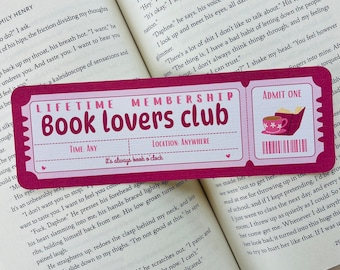 Book Lovers Club bladwijzer | Meisjesachtig | Girlie | Boekachtig