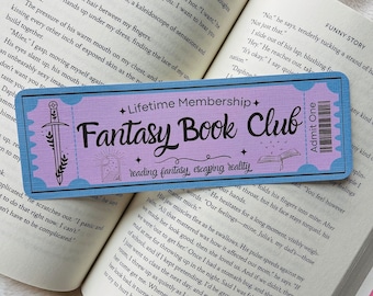 Fantasy Book Club Ticket Bookmark | Romance | Romantasy | Bookish