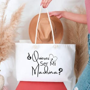 Einkaufstasche, Gott Mütter Vorschlag Einkaufstasche, Madrinas Geschenk, Geschenk für sie, personalisierte Tasche, benutzerdefinierte Einkaufstasche