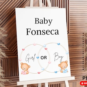 Bären Geschlecht offenbaren png Team Mädchen Team Junge Baby Überraschungsmitteilung für die Schwangerschaft