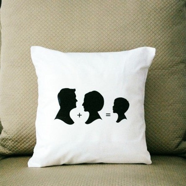 Reserved for Jenna - Custom Silhouette Pillow - 14x14