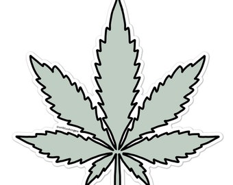 Marijuana Leaf Sticker - Mary Jane Sticker - Weed Sticker