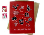 50% off - LAST CHANCE SALE - Funny Christmas Card - All That Christmas Sh-t - Mature
