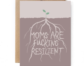 Card for New Mom - Mothers Day Card for Friend - Resilient