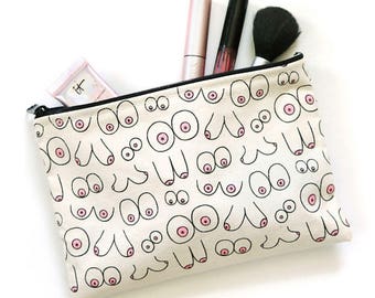 Boob Makeup Bag - Boob Gift - Boob Pouch - Boob Job Gift - Breast Augmentation Gift