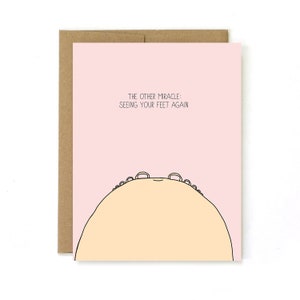 Funny Baby Shower Card - Congratulations New Baby Card - New Mom Card - Miracle