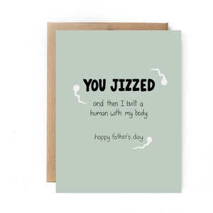 Funny Built A Human Fathers Day Card from Wife - Fathers Day Card for Husband