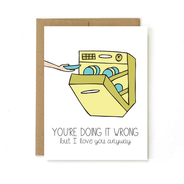 Card for Husband - Valentines Day Card - Funny Love Card - You're Doing It Wrong