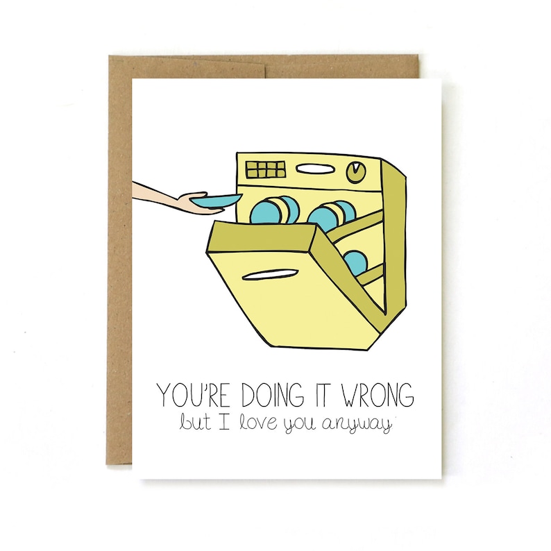 Card for Husband Valentines Day Card Funny Love Card You're Doing It Wrong image 1