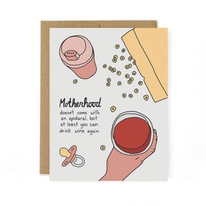 Funny First Mothers Day Card for New Mom - Baby Shower Card for Expecting Mom New Mom - First Mothers Day Card for Mom Friend