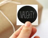 Gift Tags - Christmas Packaging Stickers - Set of 12 Naughty Stickers