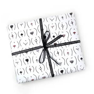 Valentines Day Wrapping Paper - Pube Wrapping Paper - Pubes Gift Wrap - Pubic Hair