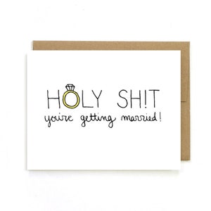 Funny Engagement Card - Bridal Shower Card - Card for Bride - You're Getting Married