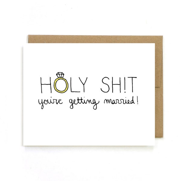 Funny Engagement Card - Bridal Shower Card - Card for Bride - You're Getting Married
