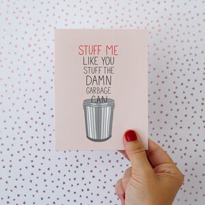 Sexy Valentines Day Card Naughty Love Card Funny Card for Husband Stuff Me image 2