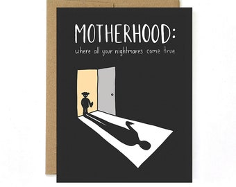 Mothers Day Card For New Mom - Funny Card for Mom - New Mom Card - Nightmares