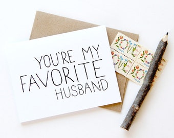 Love Card - Husband Card - You're My Favorite Husband