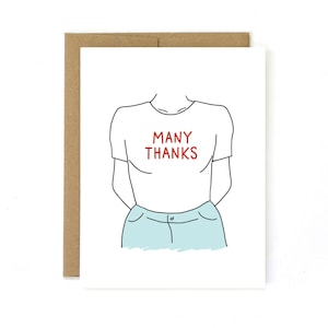 Thank You Card - Appreciation Card - Many Thanks Card