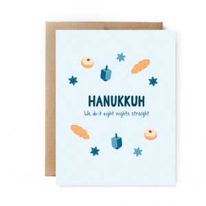 Funny Hanukkah Card - Eight Nights